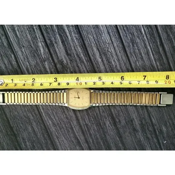 Vintage Bucherer Gold Dust Dial Mens Swiss Tank Date Watch